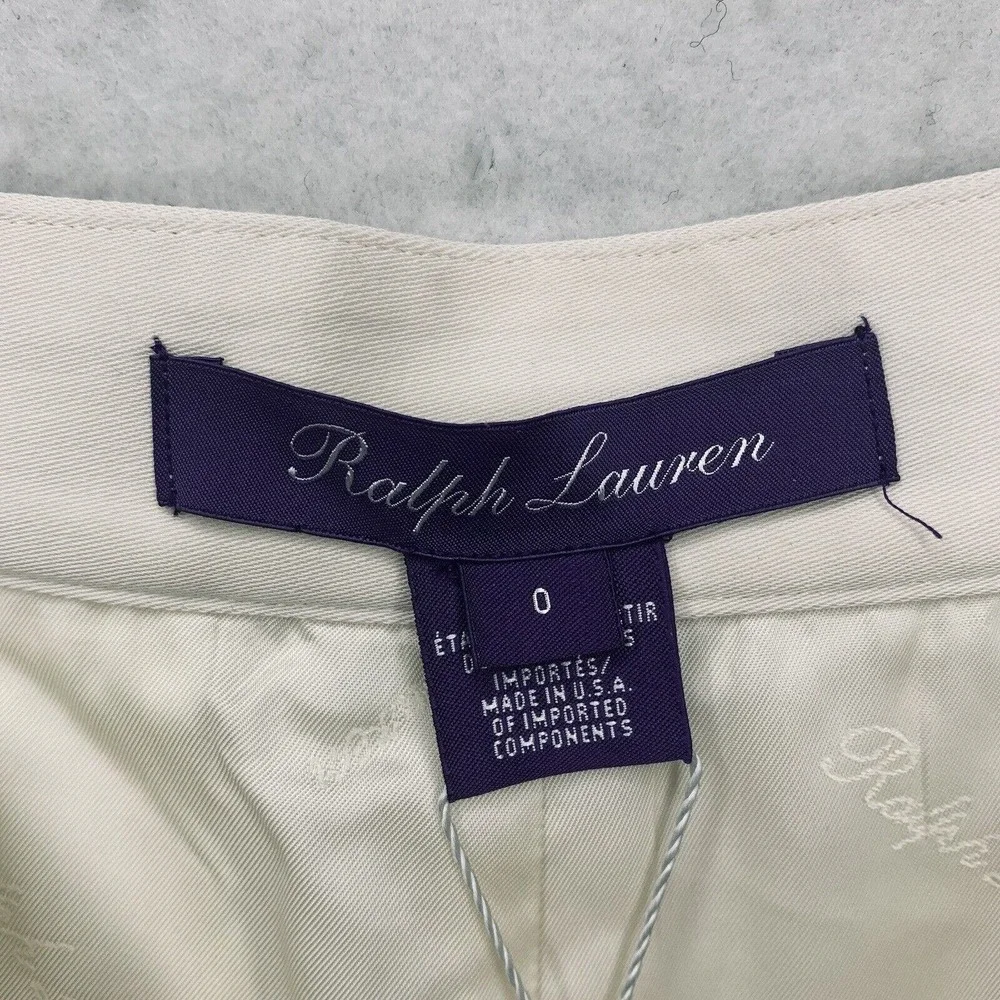 Ralph Lauren Purple Label Pleated Wool Pants Womens Size 0 NWT Defects $1390 - Picture 8 of 16